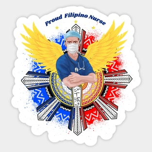 Proud Filipino Nurse / Baybayin word Pilipinas (Philippines) Sticker